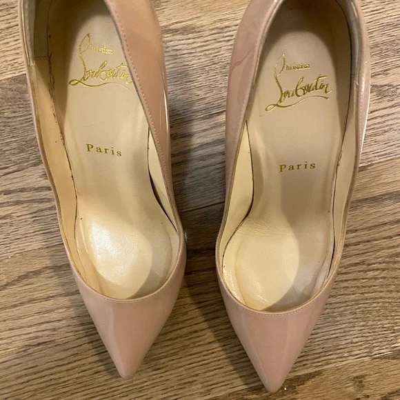 Christian Louboutin Pigalle 100 Nude Patent Leather in size 37. - Picture 5 of 6